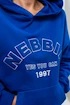 Dámska mikina Nebbia  Branded Oversized Hoodie blue