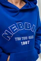 Dámska mikina Nebbia  Branded Oversized Hoodie blue