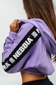 Dámska mikina Nebbia  Cropped Zip-Up Hoodie purple