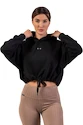 Dámska mikina Nebbia  Loose Fit Crop Hoodie black M/L