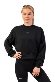 Dámska mikina Nebbia Loose Fit Sweatshirt "Feeling Good" 420 black