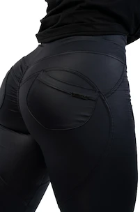 Dámske legíny Nebbia  Glossy look Bubble Butt leggings high waist 586 black XS