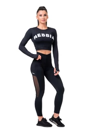Dámske legíny Nebbia Mesh leggings high waist black