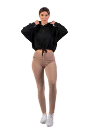 Dámske legíny Nebbia Organic Cotton Ribbed High Waist Leggings 405 brown