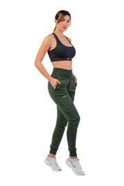 Dámske tepláky Nebbia High-Waist Loose Fit Sweatpants "Feeling Good" 409 dark green