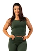 Dámske tielko Nebbia  Organic Cotton Ribbed Tank Top 414 dark green S