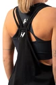 Dámske tielko Nebbia  Sleeveless Loose Cross Back Tank Top "Feeling Good" Black