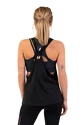 Dámske tielko Nebbia  Sleeveless Loose Cross Back Tank Top "Feeling Good" Black