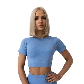 Dámske tričko GymBeam FLO CropTop Blue