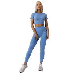 Dámske tričko GymBeam  FLO CropTop Blue