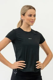 Dámske tričko Nebbia FIT Activewear T-Shirt “Airy” with Reflective Logo black