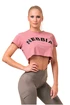 Dámske tričko Nebbia  Fit & Sporty crop top old rose