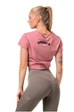 Dámske tričko Nebbia  Fit & Sporty crop top old rose