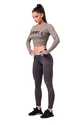 Dámske tričko Nebbia Hero Sporty Hero crop top long sleeve mocha