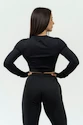 Dámske tričko Nebbia Intense Women's Long Sleeve Crop Top Perform 839 Black