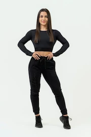 Dámske tričko Nebbia Intense Women's Long Sleeve Crop Top Perform 839 Black