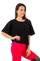 Dámske tričko Nebbia  Organic Cotton Loose Fit “The Minimalist” Crop Top 417 black XS/S