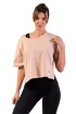 Dámske tričko Nebbia  Organic Cotton Loose Fit “The Minimalist” Crop Top 417 salmon