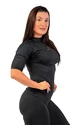 Dámske tričko Nebbia  Python SnakeSkin Mid Sleeve T-shirt 416 black