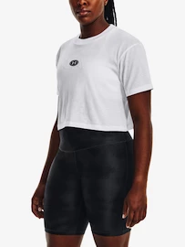 Dámske tričko Under Armour BRANDED LOGO CROP SS-WH