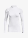 Dámske tričko Under Armour ColdGear Authentics Mockneck-WHT