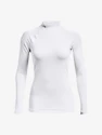 Dámske tričko Under Armour ColdGear Authentics Mockneck-WHT