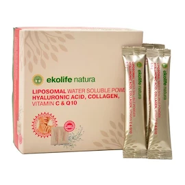 EXP Ekolife Natura Liposomal Hyaluronic Acid, Collagen, Vitamin C & Q10 15×6,5 g ananás