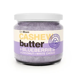 GymBeam Cashew Butter with coconut, white choco and blueberries 340 g