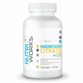 NutriWorks Magnesium Citrate + B6 120 kapslí