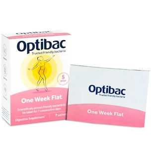 Optibac  One Week Flat (Probiotika při nadýmání a PMS) 7 × 1,5 g