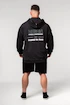 Pánska mikina Nebbia  Washed-off Zip Up Hoodie GYM BRO Black