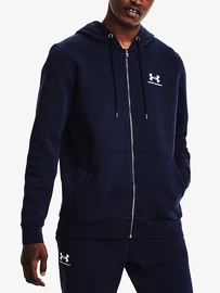 Pánska mikina Under Armour Essential Fleece FZ Hood-NVY