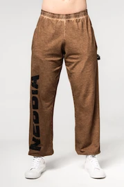 Pánske nohavice Nebbia Washed-off Gym Sweatpants Baggy Style GYM BRO Ligth Brown