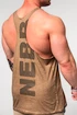 Pánske tielko Nebbia  Washed-off Oversized Stringer MAX OUT Light Brown