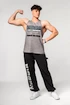 Pánske tielko Nebbia  Washed-off Oversized Stringer MAX OUT Light Grey