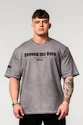 Pánske tričko Nebbia  Washed-off Heavyweight Cotton Oversized T-shirt GRIND Light Grey