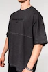 Pánske tričko Nebbia  Washed-off Oversized Heavyweight Cotton T-shirt NO SHORTCUTS Black