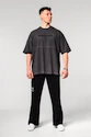 Pánske tričko Nebbia  Washed-off Oversized Heavyweight Cotton T-shirt NO SHORTCUTS Black