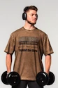 Pánske tričko Nebbia  Washed-off Oversized T-shirt HERITAGE Light Brown