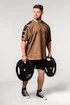 Pánske tričko Nebbia  Washed-off Oversized T-shirt LIFTING CLUB Light Brown