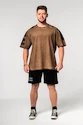 Pánske tričko Nebbia  Washed-off Oversized T-shirt LIFTING CLUB Light Brown