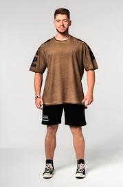 Pánske tričko Nebbia Washed-off Oversized T-shirt LIFTING CLUB Light Brown