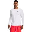 Pánske tričko Under Armour HeatGear Fitted LS White