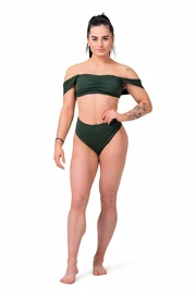 Plavky Nebbia Miami retro bikini - top 553 dark green