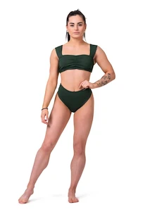 Plavky Nebbia  Miami retro bikini - top 553 dark green