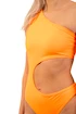 Plavky Nebbia  One Shoulder Asymmetrical Monokini 458 Orange Neon