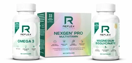 Reflex Nutrition Nexgen Pro 90 kapsúl + Reflex Nutrition Omega 3 90 kapsúl + Reflex Nutrition Bisglycinát horčíka 90 kapsúl