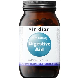 Viridian High Potency Digestive Aid (Enzymy, betain, zázvor a máta) 90 kapslí